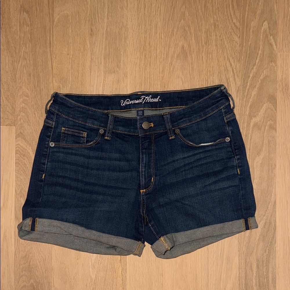 Universal Thread Dark Indigo Roll-Cuff Denim Shorts